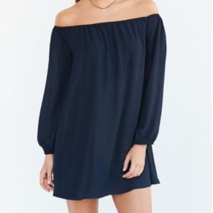 Navy Blue Off the Shoulder UO Dress
